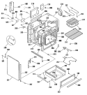 Section Diagram and Parts List for RS504P1  Hotpoint Range