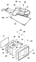 Section Diagram and Parts List for RS734GP1  Hotpoint Range