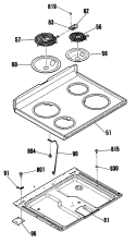 Section Diagram and Parts List for RB757GN2  Hotpoint Range