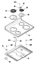 Section Diagram and Parts List for RB767GN3  Hotpoint Range