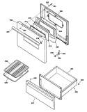 Section Diagram and Parts List for RB536*R1  Hotpoint Range