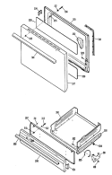 Section Diagram and Parts List for RGB524ER1  Hotpoint Range