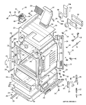 Section Diagram and Parts List for RGB747GER1  Hotpoint Range