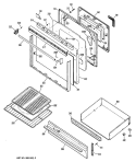 Section Diagram and Parts List for RGB747GER1  Hotpoint Range