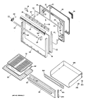 Section Diagram and Parts List for RGB744GER1  Hotpoint Range