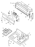 Section Diagram and Parts List for RGB745GER1  Hotpoint Range