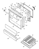 Section Diagram and Parts List for RGB745GER1  Hotpoint Range