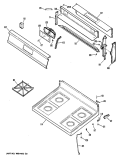 Section Diagram and Parts List for RGB528GER3  Hotpoint Range