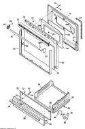 Section Diagram and Parts List for RGB528GER3  Hotpoint Range