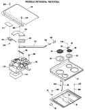 Section Diagram and Parts List for RB755GN4WH  Hotpoint Range