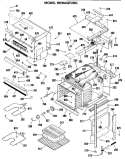 Section Diagram and Parts List for RK964GP2BG  Hotpoint Microwave Oven Combo