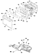 Part Location Diagram of WB56K5039 GE Door FRAME W/REFLECTOR-UP