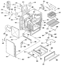 Section Diagram and Parts List for RS734GP2WH  Hotpoint Range