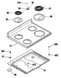 Section Diagram and Parts List for RB502S1WH  Hotpoint Range