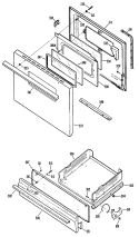 Section Diagram and Parts List for RGB528ER2  Hotpoint Range