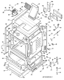 Section Diagram and Parts List for RGB745GER2  Hotpoint Range