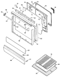Section Diagram and Parts List for RGB745GER2  Hotpoint Range