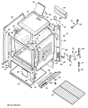 Section Diagram and Parts List for RGB508ES1  Hotpoint Range