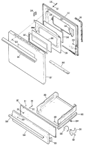 Section Diagram and Parts List for RGB528ER3  Hotpoint Range