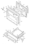 Section Diagram and Parts List for RGB528GER4  Hotpoint Range