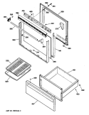 Section Diagram and Parts List for RB532G*R3  Hotpoint Range