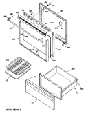 Section Diagram and Parts List for RB525GS2  Hotpoint Range