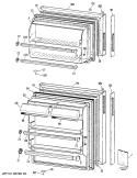 Section Diagram and Parts List for CTHY14CRJRWH  Hotpoint Refrigerator
