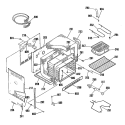 Section Diagram and Parts List for RF724GP3WH  Hotpoint Range