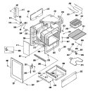 Section Diagram and Parts List for RB767GN4WH  Hotpoint Range
