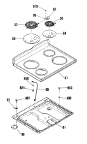 Section Diagram and Parts List for RB755GN6WH  Hotpoint Range