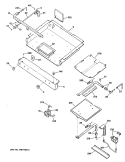 Section Diagram and Parts List for RGB747GER3  Hotpoint Range
