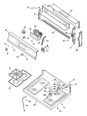 Section Diagram and Parts List for RGB745GER3  Hotpoint Range