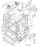 Section Diagram and Parts List for RGB745GER3  Hotpoint Range