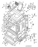 Section Diagram and Parts List for RGB744GER3  Hotpoint Range