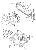 Section Diagram and Parts List for RGB745GES1  Hotpoint Range