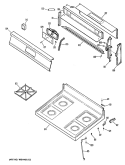 Section Diagram and Parts List for RGB630GES1  Hotpoint Range