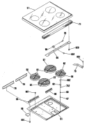 Section Diagram and Parts List for RB787GS1BB  Hotpoint Range