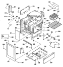 Section Diagram and Parts List for RB787GS1BB  Hotpoint Range