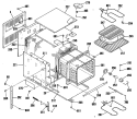 Section Diagram and Parts List for RJ734GP3BG  Hotpoint Wall Oven