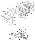 Section Diagram and Parts List for RK737WS1WG  Hotpoint Wall Oven