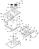 Section Diagram and Parts List for RS744GP3BG  Hotpoint Range