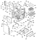 Section Diagram and Parts List for RS744GP3BG  Hotpoint Range