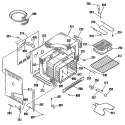 Section Diagram and Parts List for RF724GP5WH  Hotpoint Range