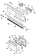 Section Diagram and Parts List for RK524GP3BG  Hotpoint Wall Oven