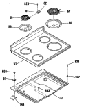 Section Diagram and Parts List for RB502S2WH  Hotpoint Range