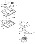 Section Diagram and Parts List for RB754N6WH  Hotpoint Range
