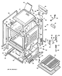 Section Diagram and Parts List for RGB525ES1  Hotpoint Range