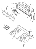 Section Diagram and Parts List for RGB528ER4  Hotpoint Range