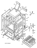 Section Diagram and Parts List for RGB528ER4  Hotpoint Range