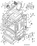 Section Diagram and Parts List for RGB746GES1  Hotpoint Range